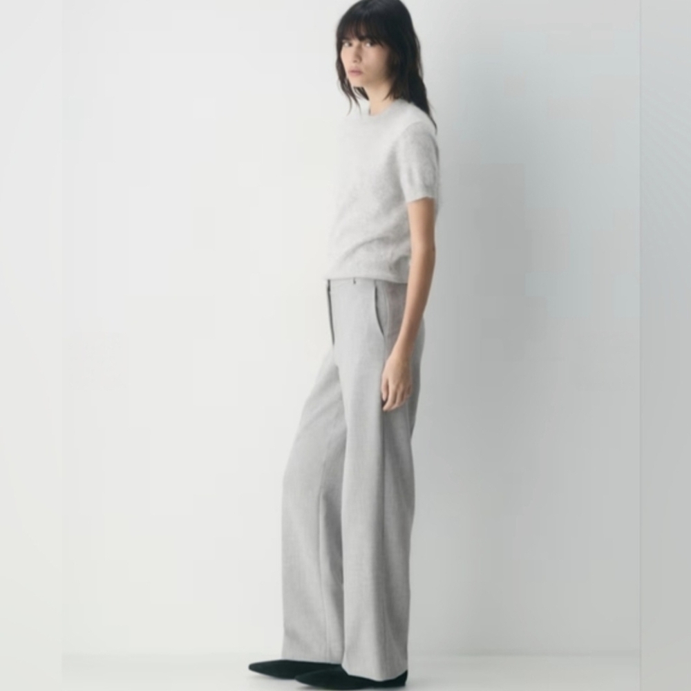 Babaton Light Gray Women's Trousers - Picture 2 of 8